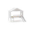 Lit cabane avec gigogne HANSEL 90 x 200 cm - Pin scandinave, blanc