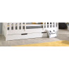 Lit gigogne HANSEL 90 x 190 cm - Pin massif, blanc