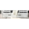 Lit gigogne HANSEL 90 x 190 cm - Pin massif, blanc