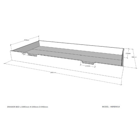 Lit gigogne HANSEL 90 x 190 cm - Pin massif, blanc