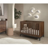 Lit bébé PAZU 60 x 120 cm - Panneaux de particules, noyer