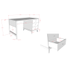 Bureau PAZU - Panneaux de particules, noyer