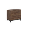 Commode 3 tiroirs PAZU - Panneaux de particules, noyer
