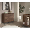Commode 3 tiroirs PAZU - Panneaux de particules, noyer
