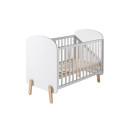 Lit bébé SATSUKI 60 x 120 cm - Pin massif, blanc