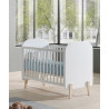 Lit bébé SATSUKI 60 x 120 cm - Pin massif, blanc