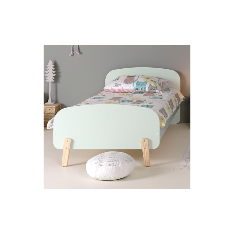 Lit mint SATSUKI 90 x 200 cm - Pin massif, menthe verte