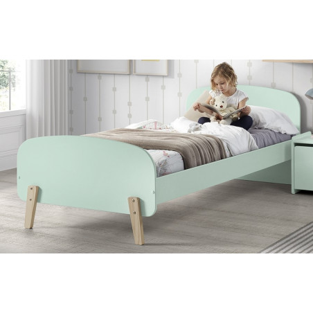 Lit mint SATSUKI 90 x 200 cm - Pin massif, menthe verte