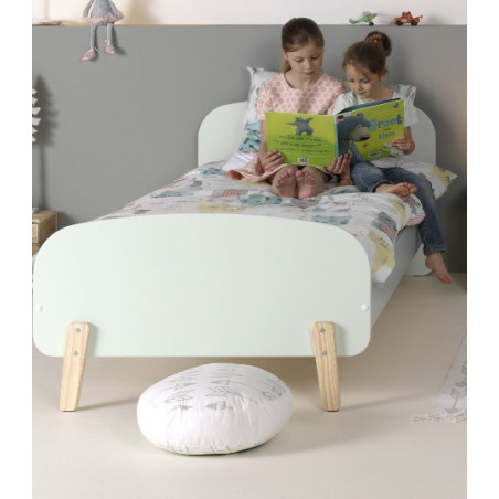 Lit mint SATSUKI 90 x 200 cm - Pin massif, menthe verte