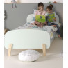 Lit mint SATSUKI 90 x 200 cm - Pin massif, menthe verte