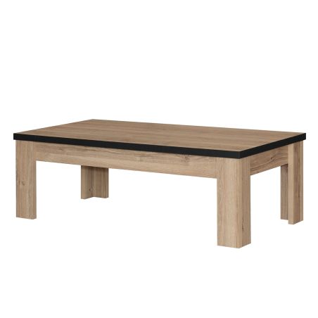 Table basse 120 cm TREVOR en décor chêne d'été