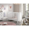 Lit bébé CELESTINE 60 x 120 cm - Pin massif, blanc