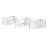 Lit bébé CELESTINE 60 x 120 cm - Pin massif, blanc