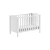 Lit bébé CELESTINE 60 x 120 cm - Pin massif, blanc