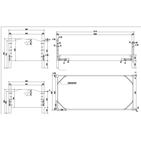 Lit CELESTINE 90 x 200 cm - Pin massif, blanc
