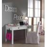 Bureau CELESTINE - Pin massif, blanc