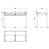 Bureau CELESTINE - Pin massif, blanc