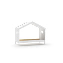 Lit cabane CELESTINE 90 x 200 cm - Pin scandinave, blanc
