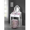 Coiffeuse CELESTINE - Pin massif, blanc