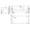 Lit capitaine CELESTINE 90 x 200 cm - Pin massif, blanc