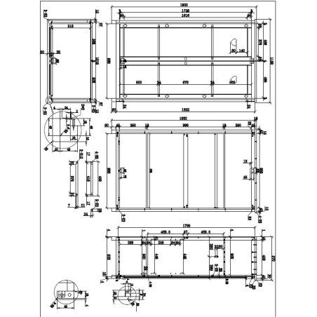 Armoire 2 portes CELESTINE - Pin massif, blanc