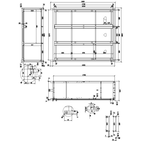 Armoire 3 portes CELESTINE - Pin massif, blanc