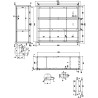 Armoire 3 portes CELESTINE - Pin massif, blanc