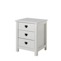 Chevet CELESTINE - Pin massif, blanc