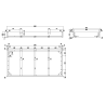 Lit gigogne CELESTINE 90 x 190 cm - Pin massif, blanc