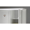 Armoire 3 portes étagère supplémentaire CELESTINE - Panneaux de particules, blanc