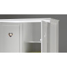 Armoire 3 portes étagère supplémentaire CELESTINE - Panneaux de particules, blanc