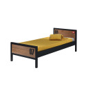 Lit GEOFFROY 90 x 200 cm - Pin massif, nature