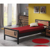 Lit GEOFFROY 90 x 200 cm - Pin massif, nature