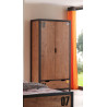 Armoire 2 portes GEOFFROY - Pin massif, nature