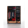 Armoire 3 portes GEOFFROY - Pin massif, nature
