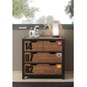 Commode 3 tiroirs GEOFFROY - Pin massif, nature