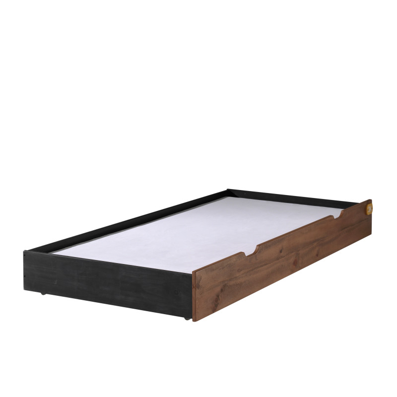 Lit gigogne GEOFFROY 90 x 190 cm - Pin massif, nature