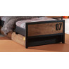 Lit gigogne GEOFFROY 90 x 190 cm - Pin massif, nature