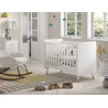 Lit bébé GASPARD 60 x 120 cm - Pin massif, blanc