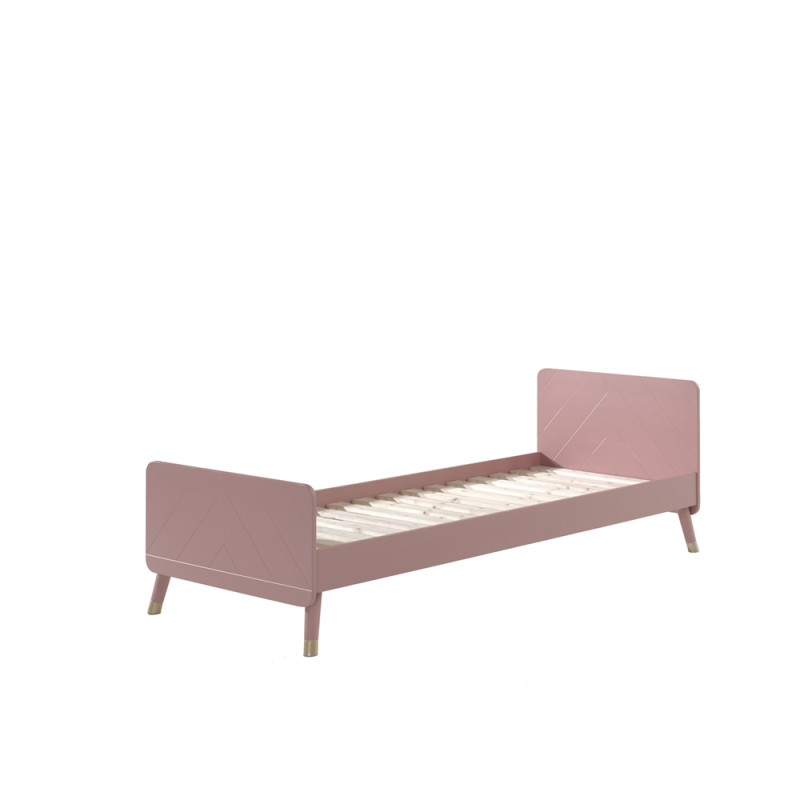 Lit GASPARD 90 x 200 cm - Pin massif, rose