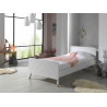 Lit GASPARD 90 x 200 cm - Pin massif, blanc