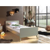 Lit GASPARD 90 x 200 cm - Pin massif, vert olive