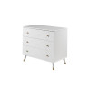 Commode 3 tiroirs GASPARD - Pin massif, blanc