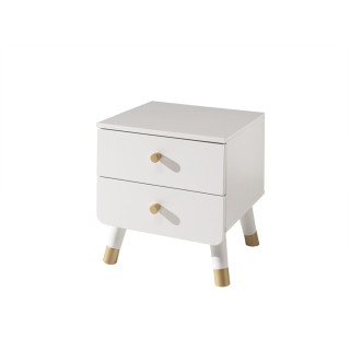 Chevet GASPARD - Pin massif, blanc