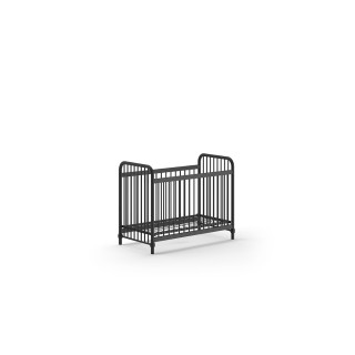 Lit bébé BASTIAN 60 x 120 cm - Métal, noir