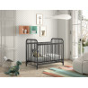Lit bébé BASTIAN 60 x 120 cm - Métal, noir