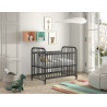 Lit bébé BASTIAN 60 x 120 cm - Métal, noir