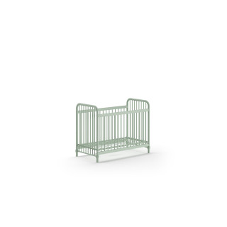 Lit bébé BASTIAN 60 x 120 cm - Métal, vert olive