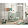 Lit bébé BASTIAN 60 x 120 cm - Métal, vert olive