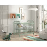 Lit bébé BASTIAN 60 x 120 cm - Métal, vert olive